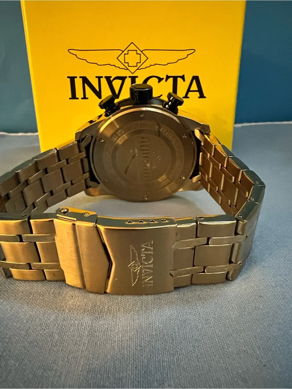 Invicta Gold-Tone Stainless Steel Chronograph Watch, Model 17205